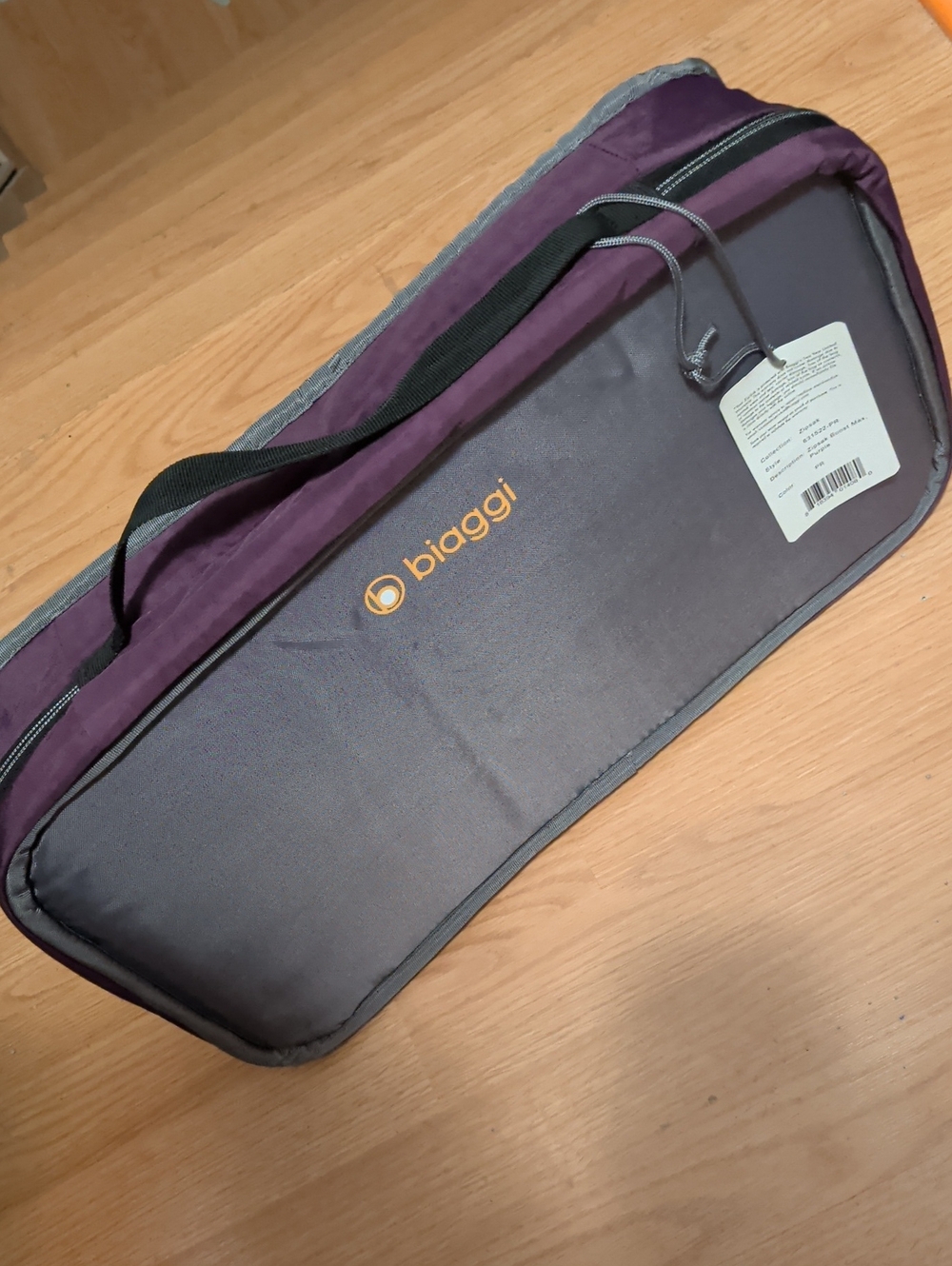 biaggi Purple and Gray Travel Organizer Bag